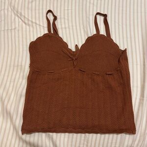 Women’s aritzia Wilfred soloist brown tank (medium)